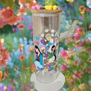Mulan clear glass cup